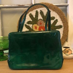 Vintage 1940/50s Green Patent Leather Purse
